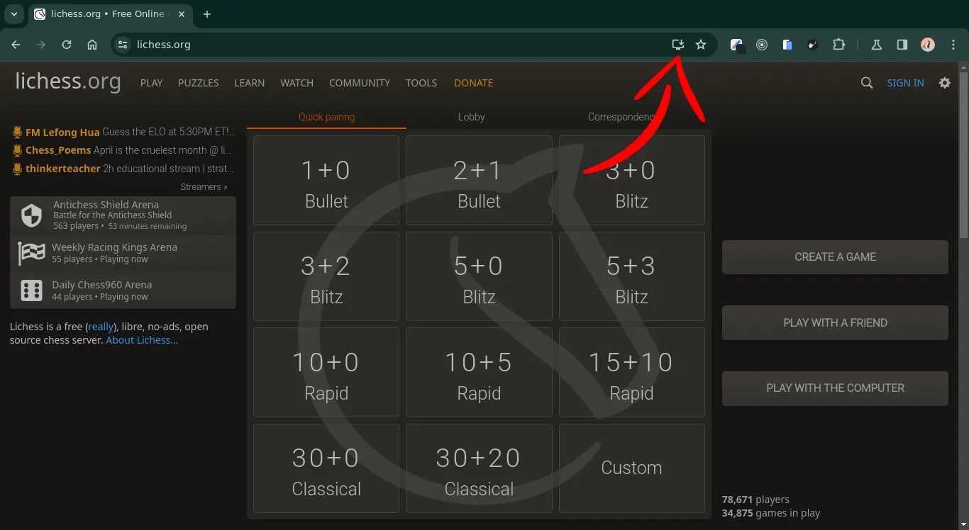 lichess pwa