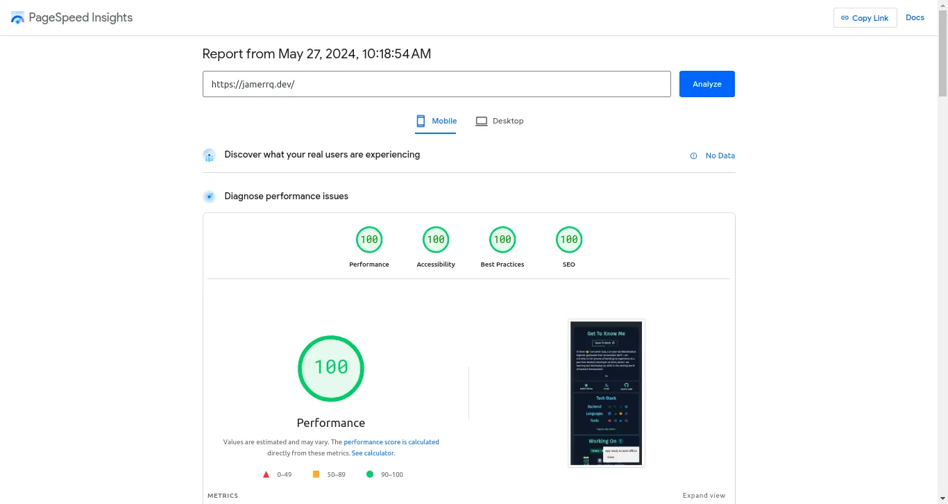 Pagespeed Insights